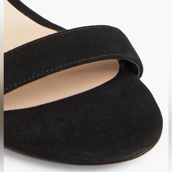 NWT Stuart Weitzman mid-heel black suede sandal. Size 38 - Picture 6 of 7
